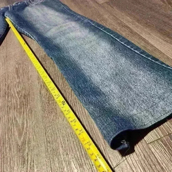 Vintage Y2K faded flared jeans with braid details ✦ mid rise ✦ medium wash - Picture 16 of 16